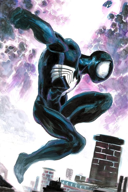 Symbiote Spider-Man by Larry Stroman