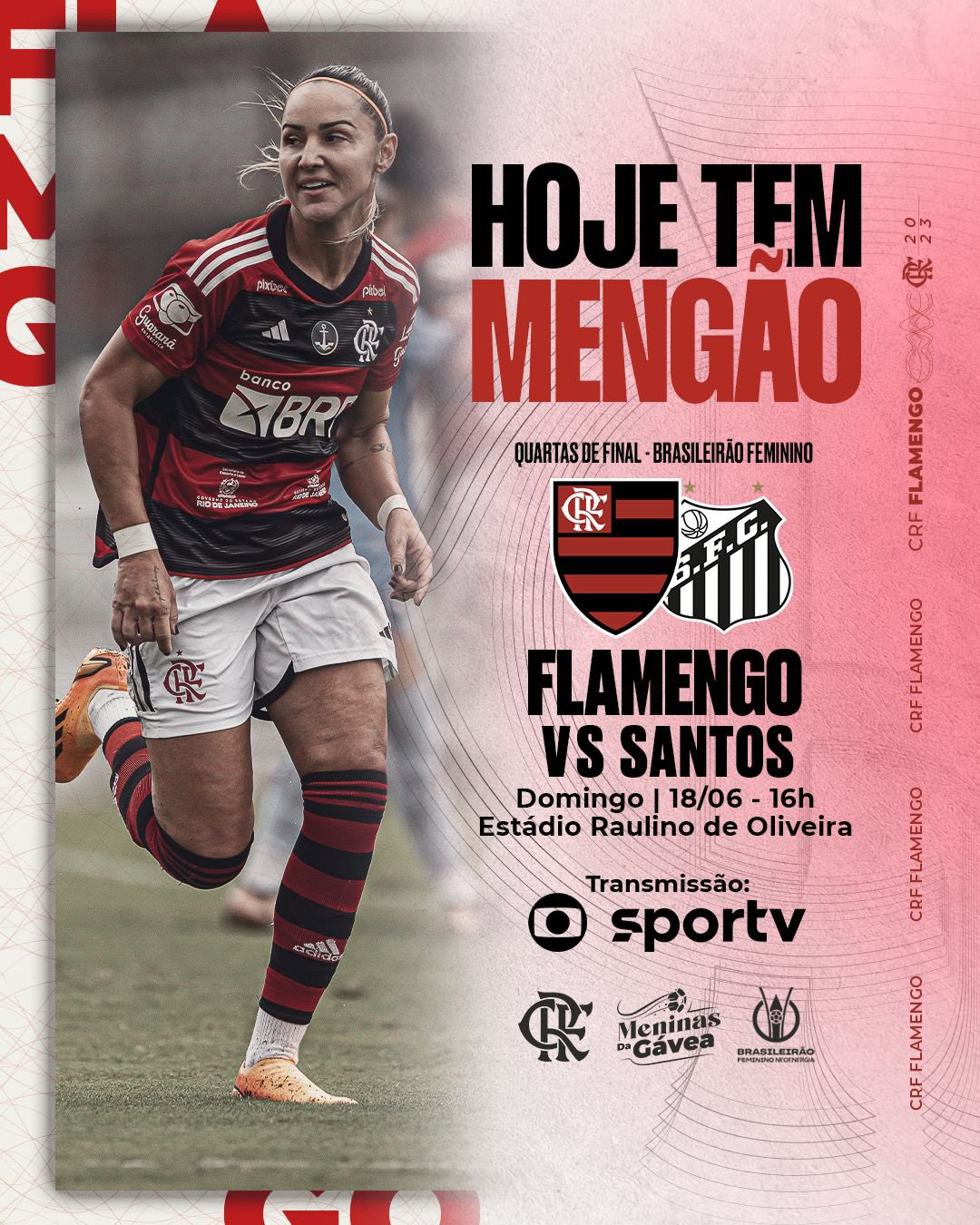 Santos x Flamengo - quartas do Brasileiro Feminino: onde assistir