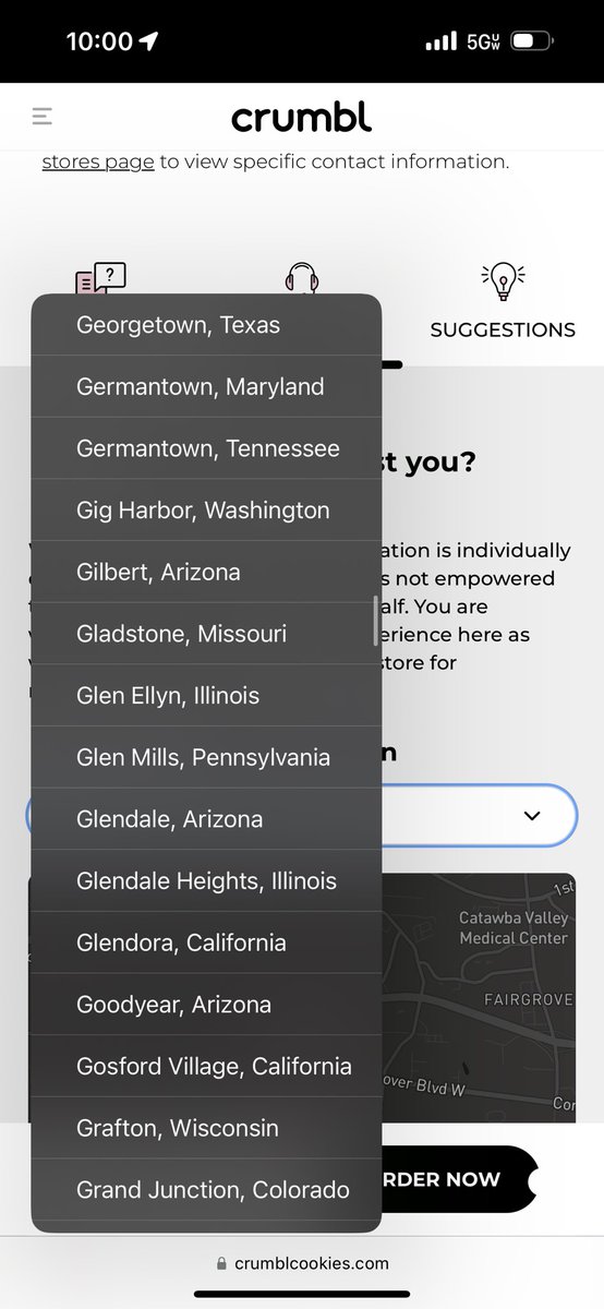 @CrumblCookies The store location of my order is not available. What do I do??? I cannot even contact customer support for my location!