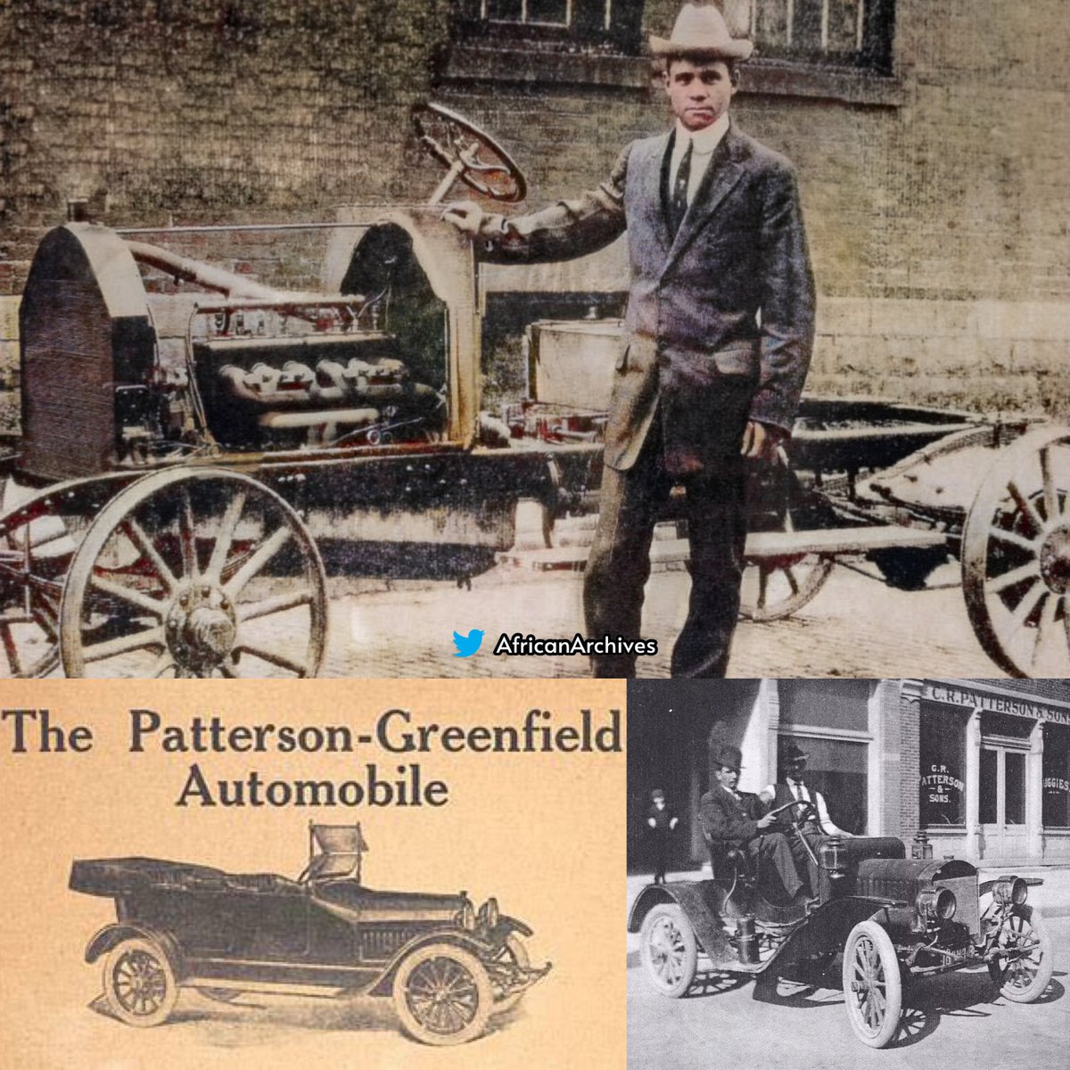 AfricanArchives's tweet image. The first and only black-owned automobile in history was the Patterson-Greenfield Automobile
Company, pioneered by Frederick Patterson and his father Charles R.
Patterson.

—Frederick Douglas Patterson was the first African American to build motorized cars. His father, Charles…