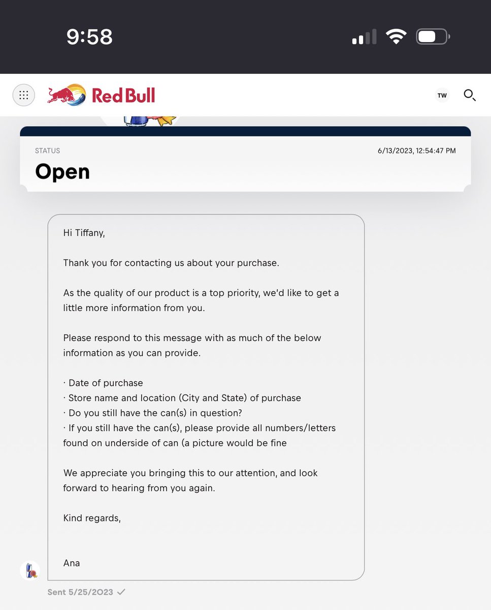 SpiderGwen91's tweet photo. @redbull @redbullgaming @RedBullUK @RedBullCanada @redbullshop Your customer support towards allergic reactions could use a little work https://t.co/eWsCdCDHkm