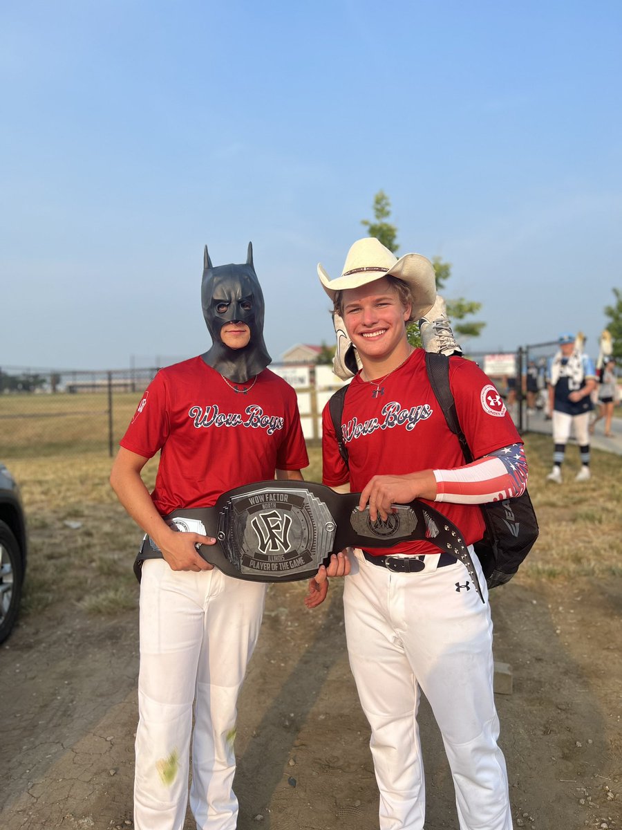 Our Co-PsOTG go to <a href="/Heypipe05/">Jack Piper</a> (Batman) and <a href="/CoxGarrett20/">Garrett Cox</a> 

Piper goes 8 IP, 4H, 1ER, 1BB, 3Ks, 80 pitches

Cox goes 2-4 2 RBIs and walks it off!

<a href="/TateHall25/">Tate Hall</a> 2-3 2B 1 RBI

<a href="/JaceWeaver3/">Jace Weaver</a> adds another 3B

<a href="/EagleBaseb_DHS/">DHS Baseball</a> <a href="/wacohibaseball/">Washington Panther Baseball</a> 
<a href="/WowFactor_IL/">Wow Factor Illinois</a>