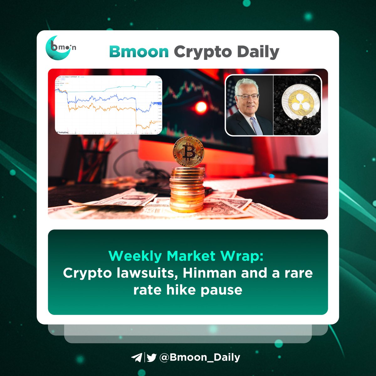 bmoonvc's tweet photo. π₯ #Bitcoin dipped below US$25,000 for the first time in three months, as the SECβs lawsuits continued to erode crypto investor appetite. Bitcoin needs to hold above US$24,000 to avoid more bearish momentum π
#bmooncryptodaily #crypto $BTC #NFT https://t.co/NayJ03KgYA