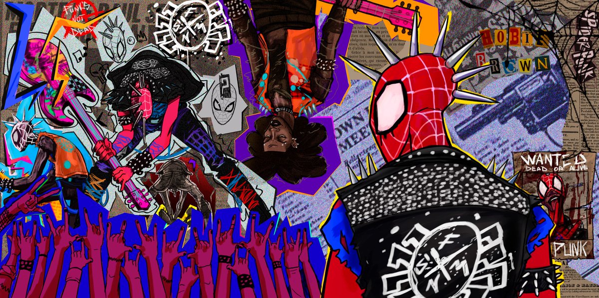 Spider Punk 🕸️
#SpiderVerse #Spiderpunk #art #SpiderManCruzandoElMultiverso