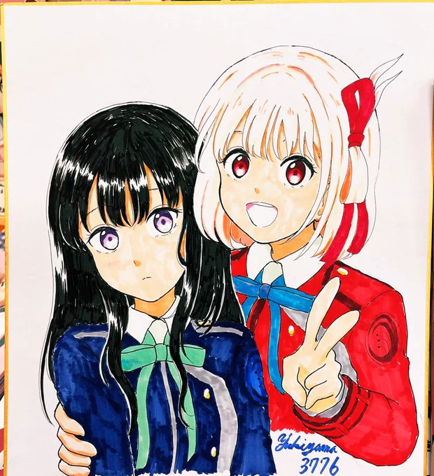 本日描いた色紙です。 #リコリス・リコイル #リコリコ #サンクリ