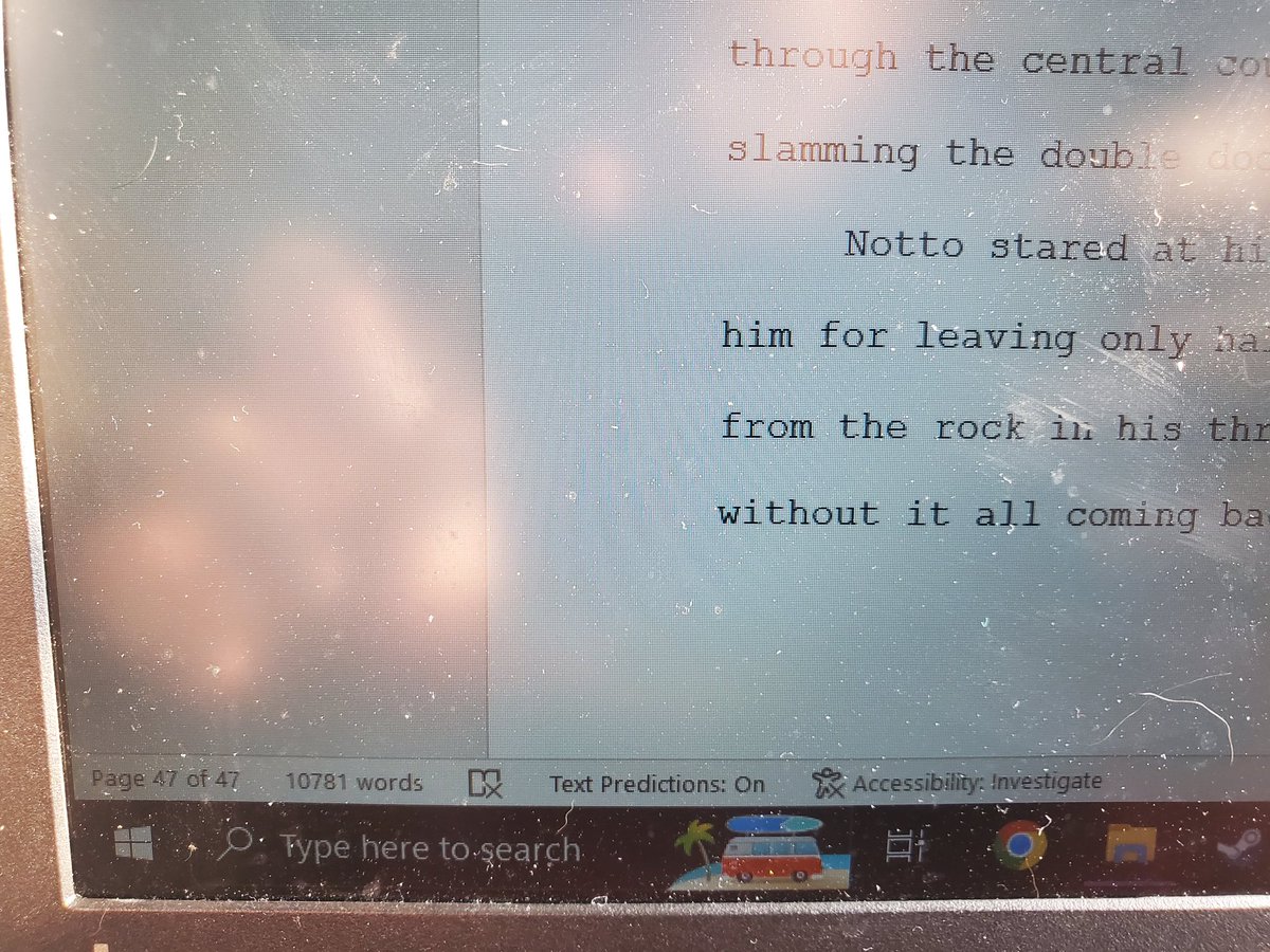 It's the little things. One of my #WritingGoals was to break 10k words and in one very productive session I went way beyond!!

It can be hard to get in the groove and not be in an endless cycle of restarting, but now that I'm moving, writing feels sooooo good