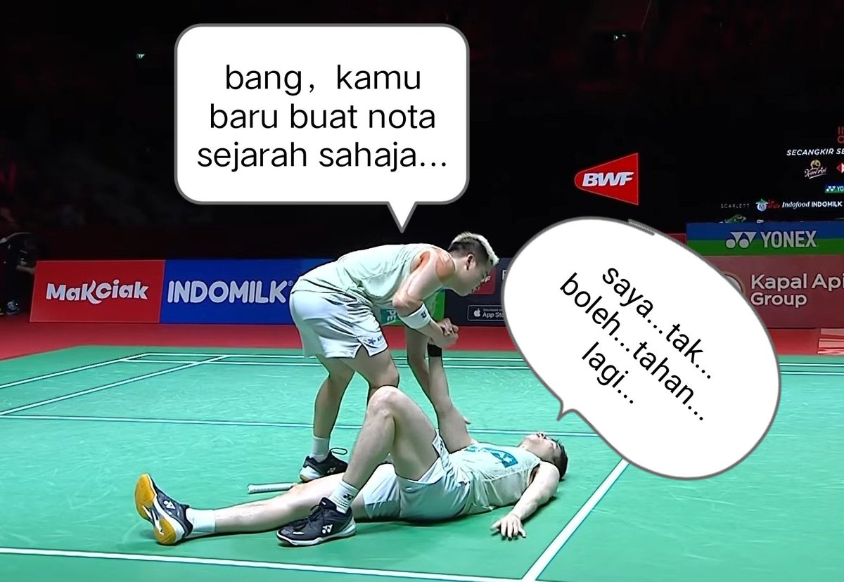 UT_AUcommender's tweet image. saya...tak...boleh...tahan...lagi...

btw.taniah！Aaron Chia dan Soh Wooi Yik berada dalam Final Badminton #IndonesiaOpen2023
#aaronchia 
#sohwooiyik
（华文版本都是在下面）
（English version is at the comment）