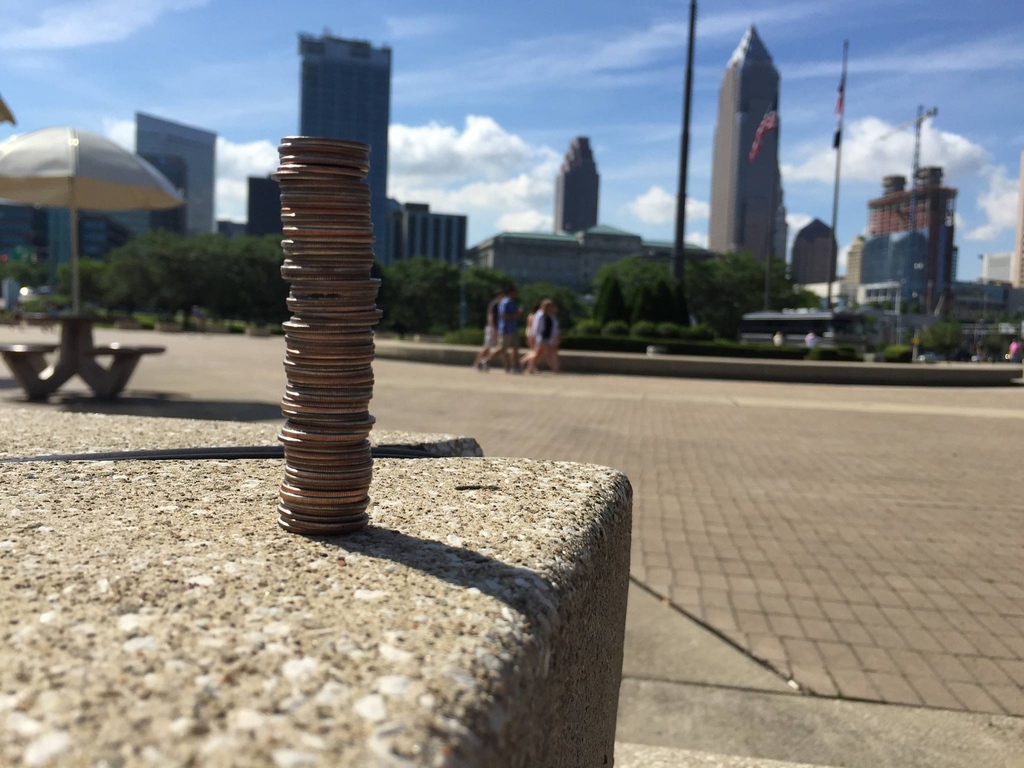 LincolnElectric's tweet photo. Not exactly what we mean when we say #StackingDimes ... Do you have a better pic to share? #WeldRed #WeldRedNation https://t.co/M24zL9WnIq