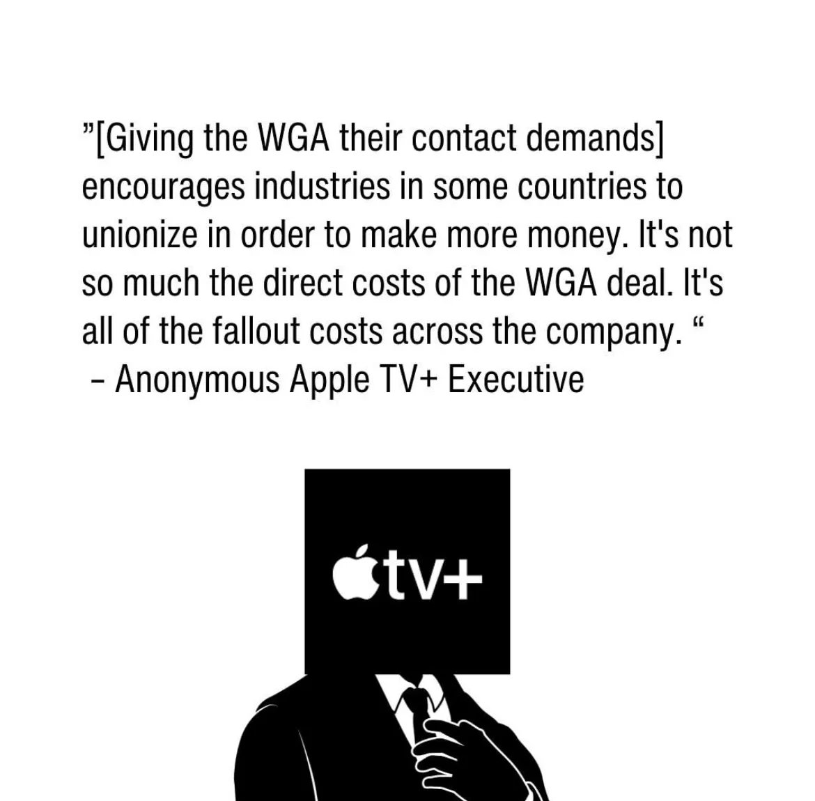 WGAEast's tweet photo. This fight is for everyone, and the execs know it. 

#WGAstrong #WGAstrike #1u https://t.co/4vq8diVFMO