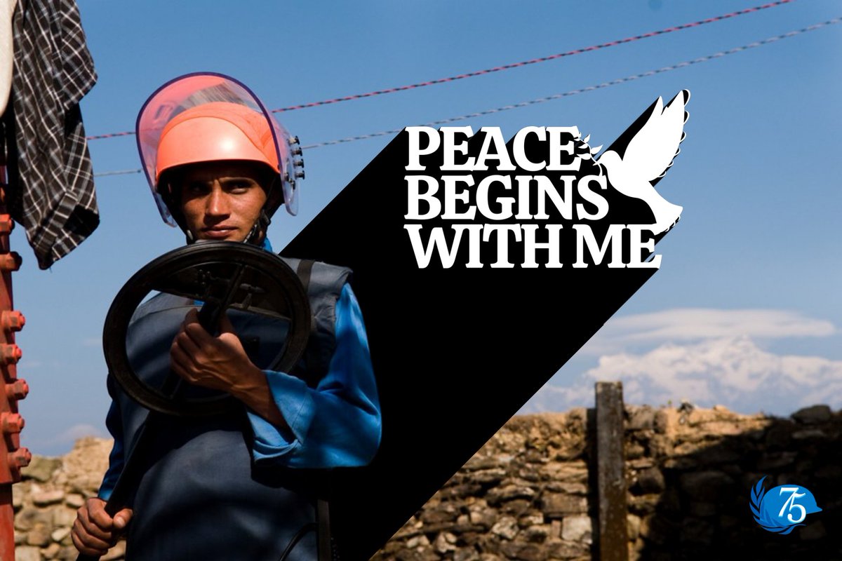 #PeaceBegins with Mine Action.👏

The work of @UNMAS makes it possible for UN peacekeepers to carry out patrols and for ordinary citizens to live without the fear that a single misstep could cost them their lives. 

Everyone deserves a safe home on safe ground. #PK75