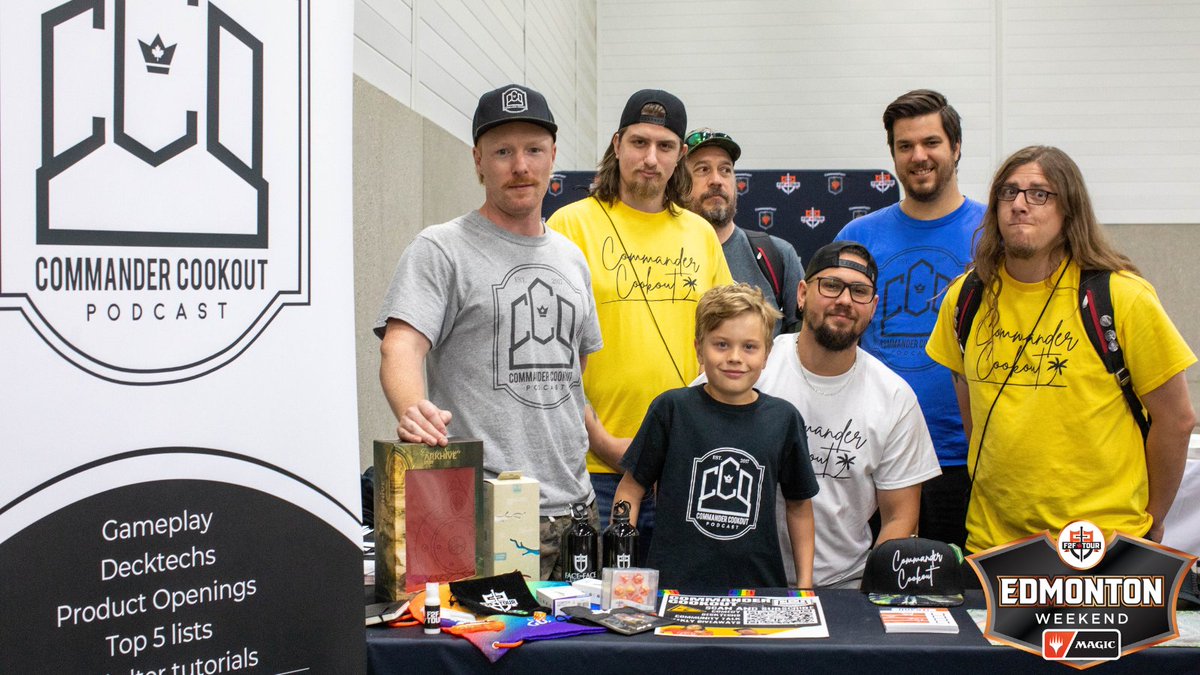 Awesome content creators present at F2F Tour Weekend Edmonton!

Into the 99 <a href="/intothe99/">Into The 99 Podcast</a> 
MattCaster Mage <a href="/mtgrobinsongma1/">Mattcaster Mage</a> 
Commander Cookout <a href="/CCOPodcast/">CCO Ryan</a> 
#F2FYEG #MTG
