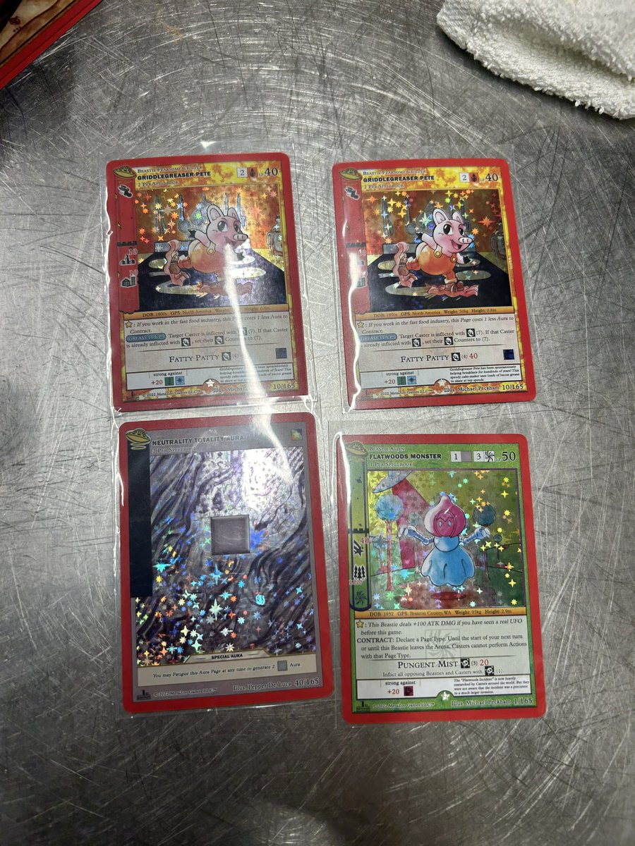 jamalBCwilson's tweet photo. @MetaZooGames some hits from ufo boosters. Finally pulled the griddlegreaser ! And did it twice! #metazoo #cooklife https://t.co/2qCmiJWcxW