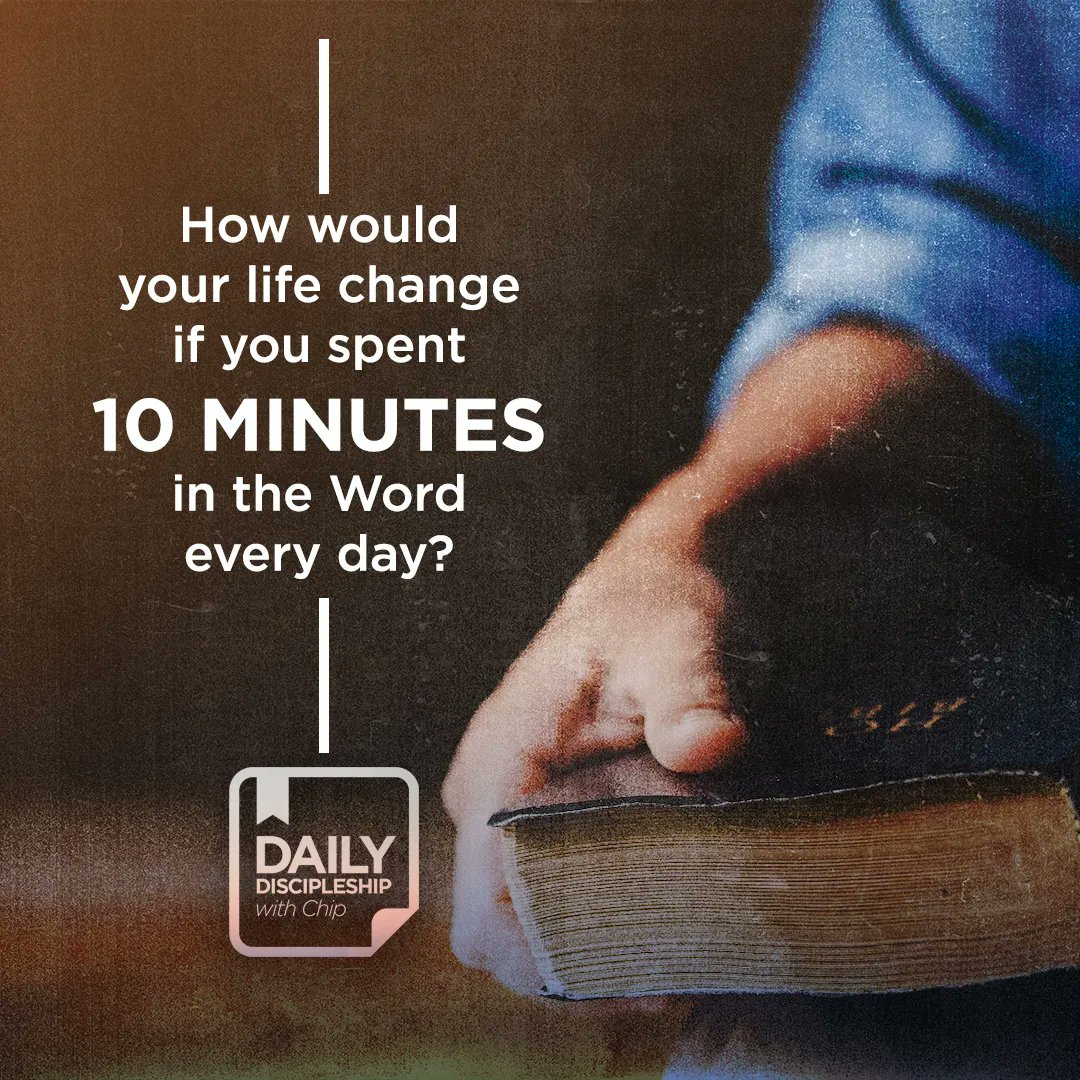 lotecommunity's tweet image. How would your life change if you spent 10 minutes in the Word every day? Find out with Daily Discipleship with Chip! Dive into biblical wisdom that can revolutionize your faith journey. Start today! #DailyDiscipleship #SpiritualGrowth #TimeInTheWord 
dailydiscipleship.com