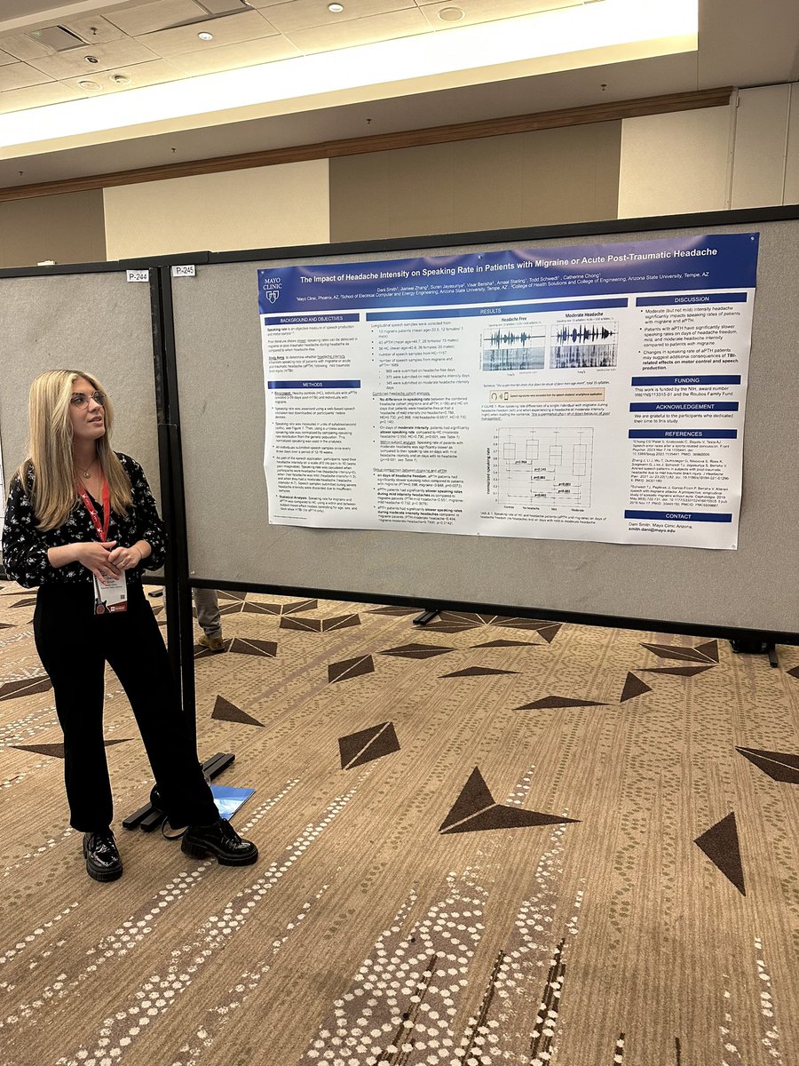 Congratulations to Dani Smith, Mayo Clinic Arizona on her excellent poster presentation- watch out for many more to come! @ahsheadache #headache @dchristians27