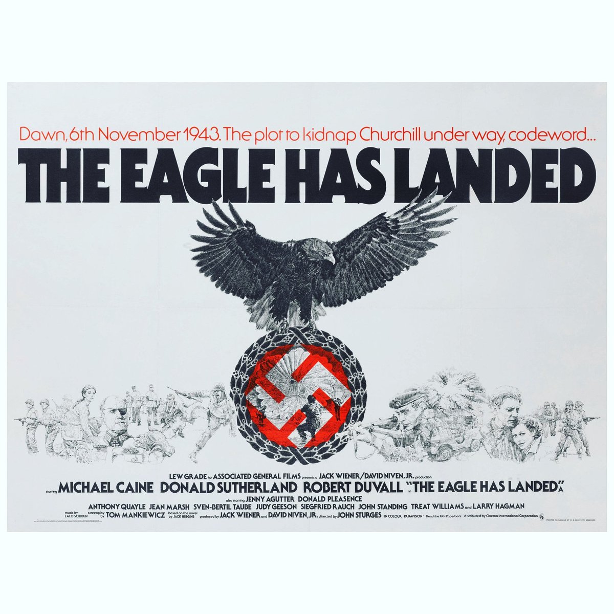 #TheEagleHasLanded  #1976 #JohnSturges #MichaelCaine #DonaldSutherland #RobertDuvall #JennyAgutter #DonaldPleasence #LarryHagman  #TreatWilliams