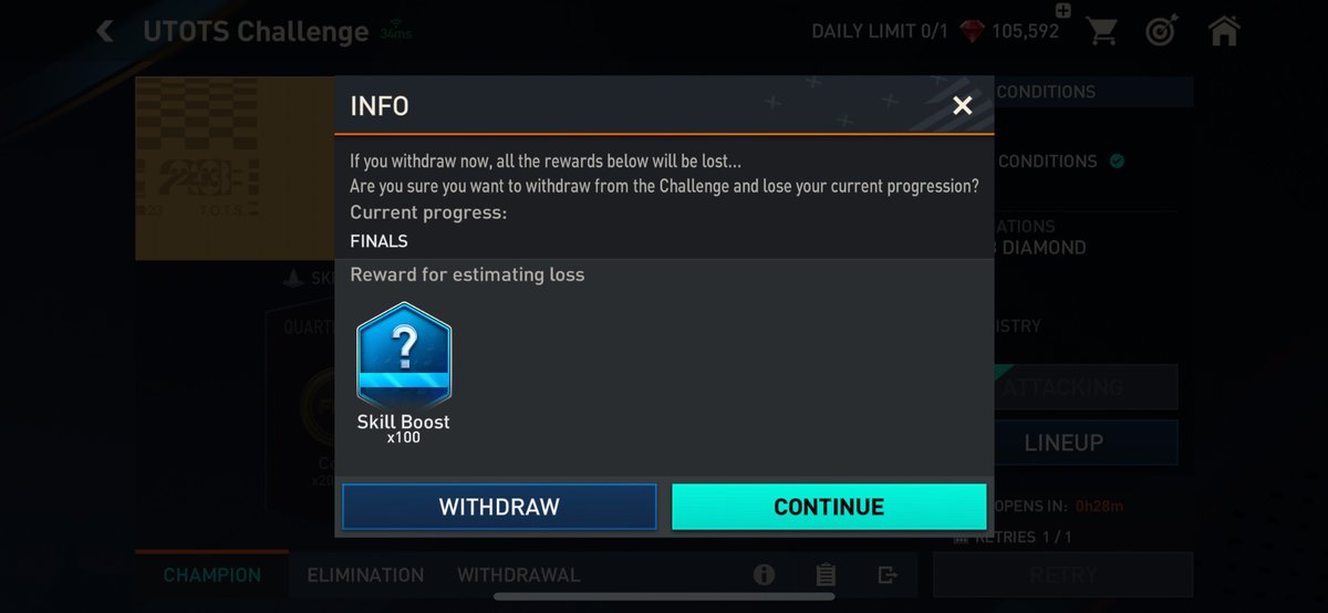 @EAFIFAMOBILE @EAHelp why can’t I play the last Challenge Mode match??!! Please fix this..