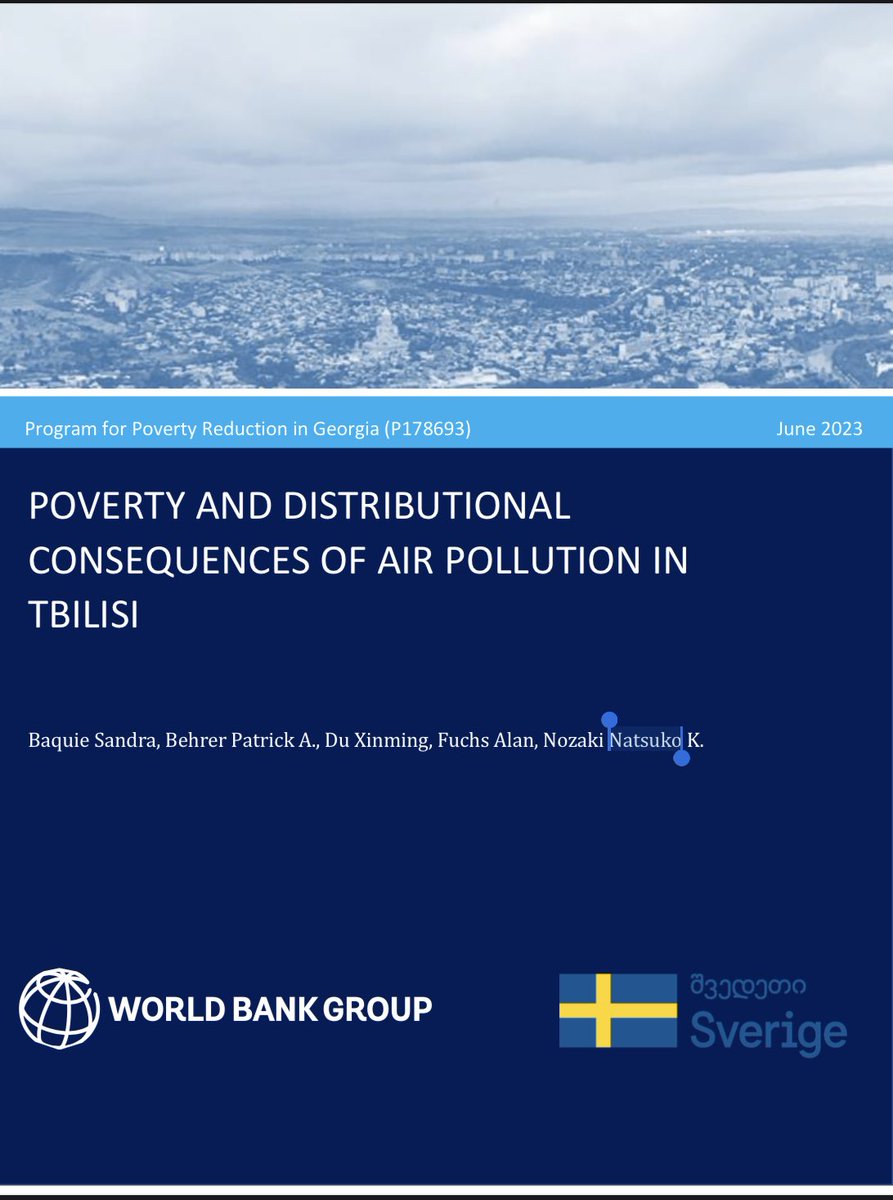 Great report by my colleague Alan Fuchs with the strong 🤝 of @Sida/ @SwedeninGE on #airpollution and #poverty in Tbilisi. A seminal study and must read. Check it out 👇🏼