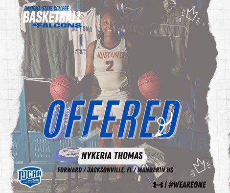 Nykeria Thomas (@nykeria2thomas) on Twitter photo I’m truly blessed to receive my very first offer by Daytona State College <a href="/_trongriff/">Coach Tron Griffin, MSML</a> I’m truly blessed to receive my very first offer by Daytona State College <a href="/_trongriff/">Coach Tron Griffin, MSML</a>