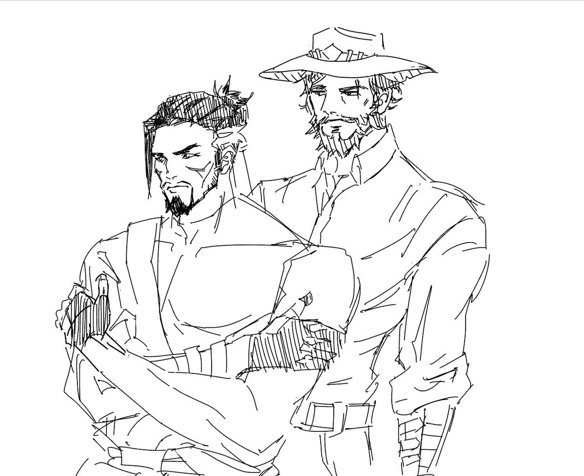 Cass really likes their height difference #yeehan #HanzoShimada #coleCassidy #Overwatch