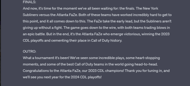 itsPureC's tweet image. I put this into chatgtp in April @CODLeague @FaZeClan