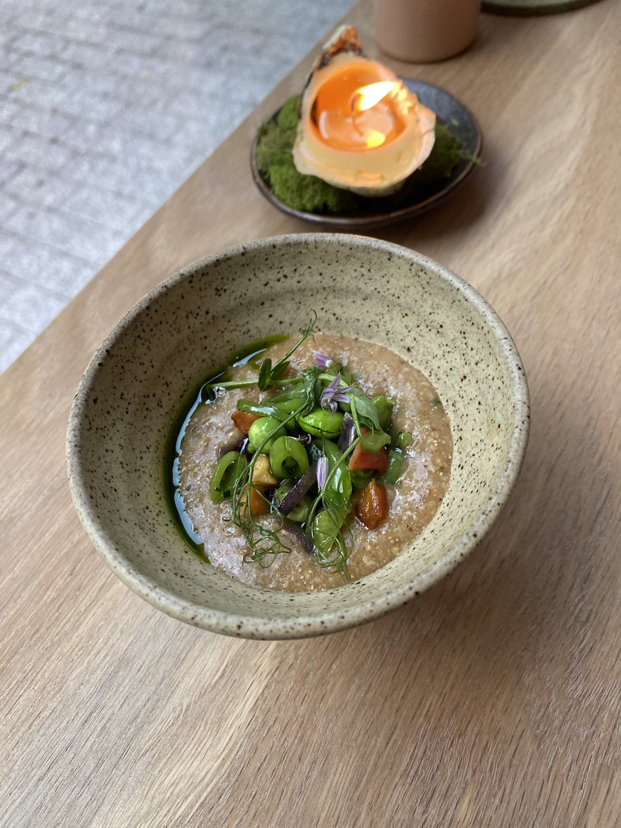 nickialanoche's tweet image. Really delicious #vegan meal at Oyster Oyster in @washingtondc, with mocktail drink pairings —crispy celery root with oyster mushroom, mixed grain porridge with spring peas, shiitake chip cookie and roasted lions mane with summer squash #vegetarian #MyDCCool