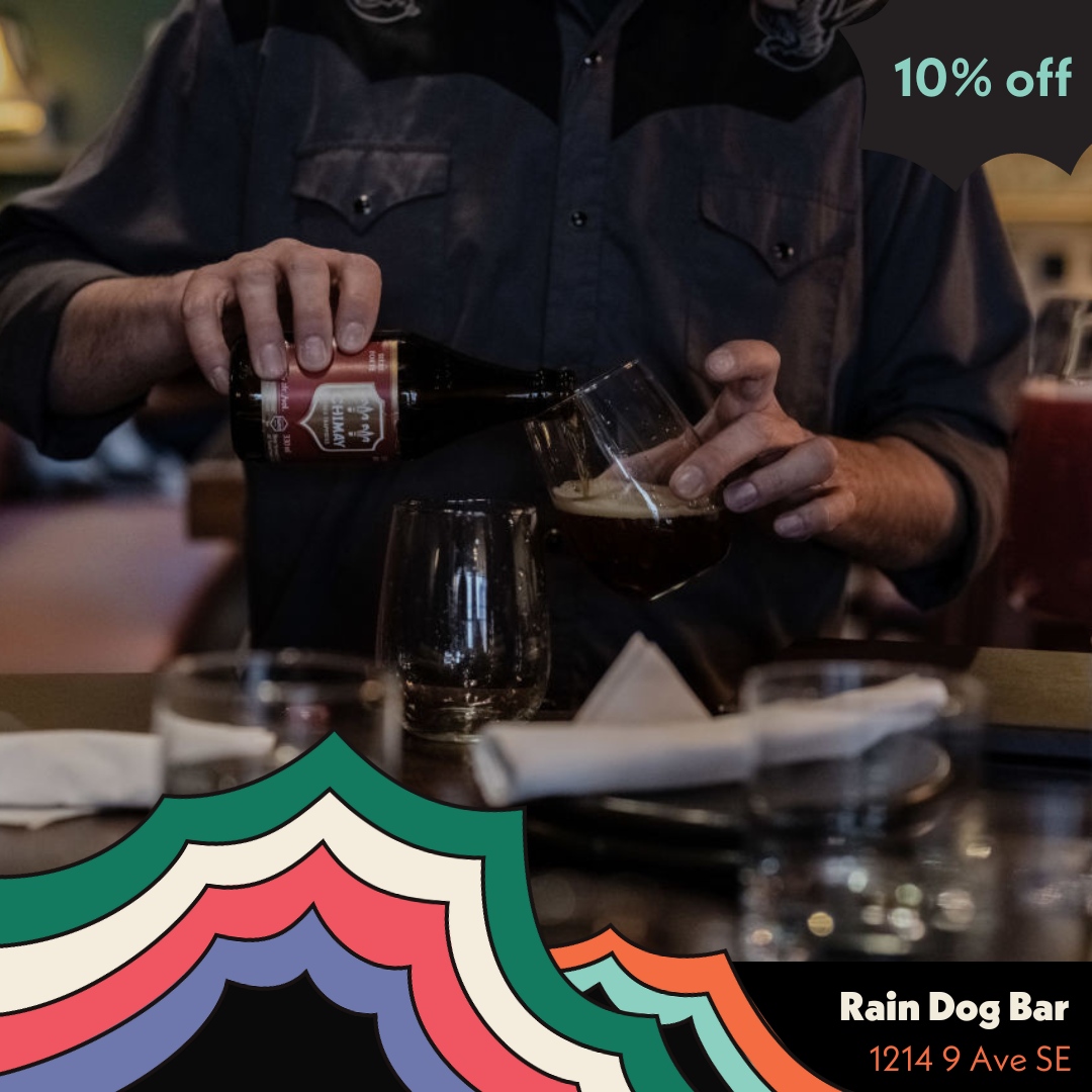 Looking for a place to dine? Our community partners at @raindogbar, <a href="/madisons1212/">Madison's 12|12</a>, @calcuttacricket, @unapizzaandwine, <a href="/donnamacyyc/">Donna Mac</a>, @parkbysidewalk, @missysthisthat, and @magpie_yyc are all offering great deals to Sled Island passholders! Learn more at SledIsland.com/Discounts.