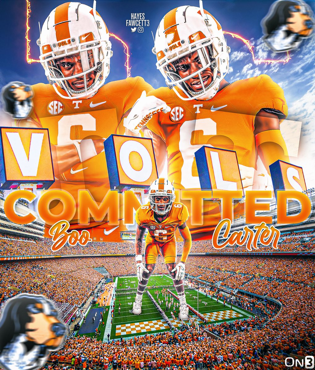 BREAKING: Four-Star ATH Boo Carter has Committed to Tennessee!

The 6’0 190 ATH from Chattanooga, TN chose the Vols over Michigan & Colorado

“Go Vols baby, let’s make history & win a Natty! I’m coming to get y’all - Ryan Wingo, Mike Matthews, Amari Jefferson, & Edwin Spillman.”…