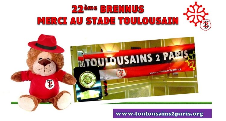 𝗖𝗛𝗔𝗠𝗣𝗜𝗢𝗡𝗦 𝗗𝗘 𝗙𝗥𝗔𝗡𝗖𝗘 
22ème 𝗕𝗿𝗲𝗻𝗻𝘂𝘀 
#FamilleST #FamilleT2P 
Merci au @StadeToulousain  
toulousains2paris.org