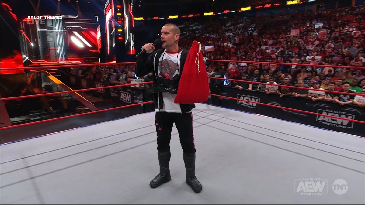 Wait... What's in the red bag CM PUNK has?!
 #AEWCollision #AEWonTNT