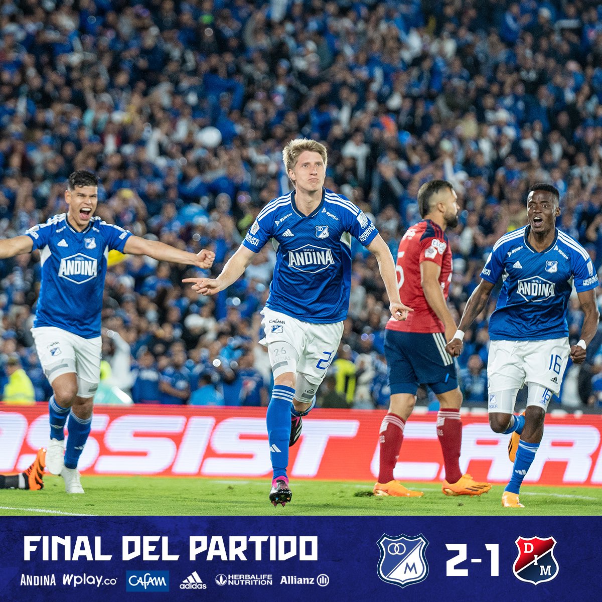 MillosFCoficial's tweet photo. ⏱️ 90’ ¡ESTAMOS EN LA GRAN FINAL! ¡VAMOS MILLONARIOS! ⚽️💙🔥⚽️💙🔥⚽️💙🔥⚽️💙🔥⚽️💙🔥

🔵⚪️MFC 2️⃣ - 1️⃣ DIM🔴🔵

#NoEsCasualidad https://t.co/PzXL6TcEEQ