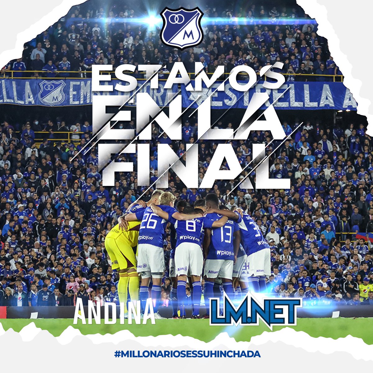 losmillonarios's tweet photo. ¡VAMOS POR ESE TITULO!

¡ESTAMOS EN LA FINAL!

#MilonariosEsSuHinchada https://t.co/xRiSLQ1FIC