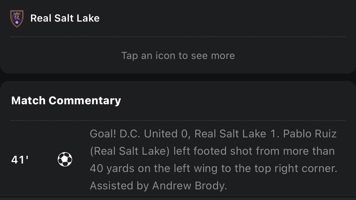 Following along with the game from a wedding and it sounds like Pablo Ruiz just scored the greatest goal of all time? #RSL