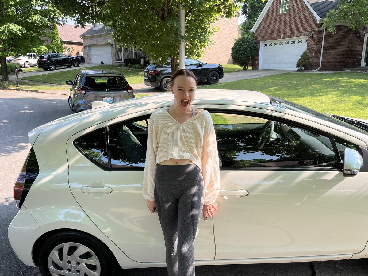 Oldest got her first car today.