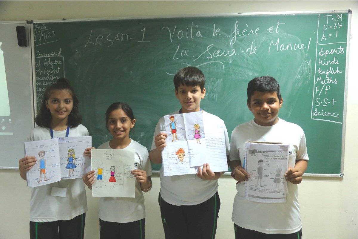 chitkara_school's tweet photo. Chitkara International School, Chandigarh, organises a riveting and informative French language lesson for the winsome students of Grade 6 Sigma and Beta

#CIS #Chitkarians #frenchactivity #french #bodyparts #activity #classactvity #learning #knowledge https://t.co/IuECBkRow5