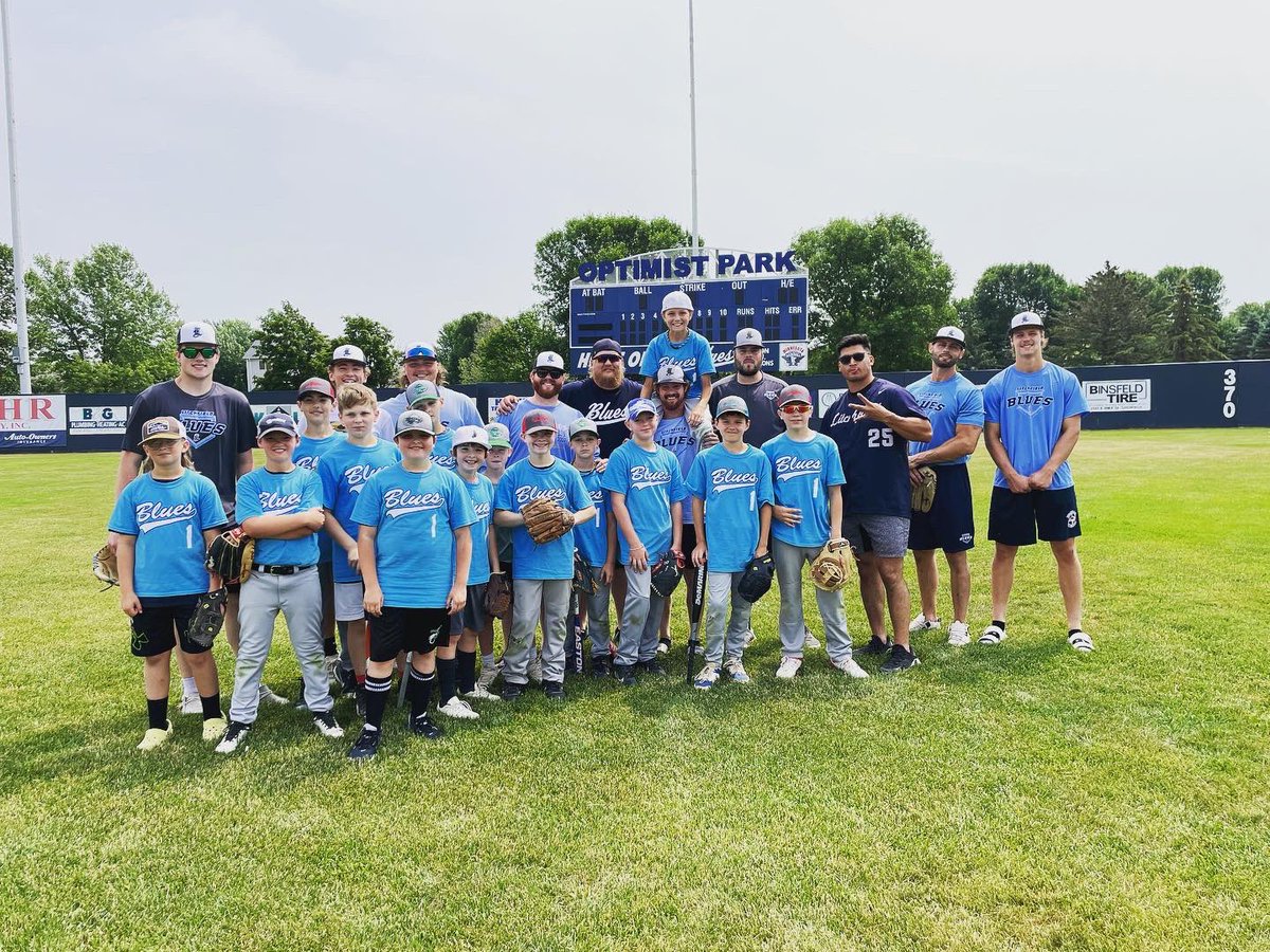 Inaugural Baby Blues camp was outstanding! 80 youngsters came to hang out with the big blues. Always fun to grow baseball and give back to the kids. #Townball #BabyBlues