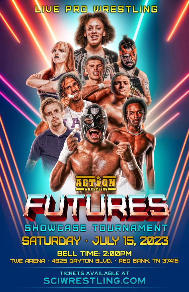 The field is set!  Your final entrant in the 2023 SCI/ACTION Futures Showcase Tournament is Ichiban

Sat July 15th at 2pm from the World Famous TWE Arena in Red Bank, TN

🎟 are only $5 and are available at  SCIWrestling.com 

#ACTIONFutures