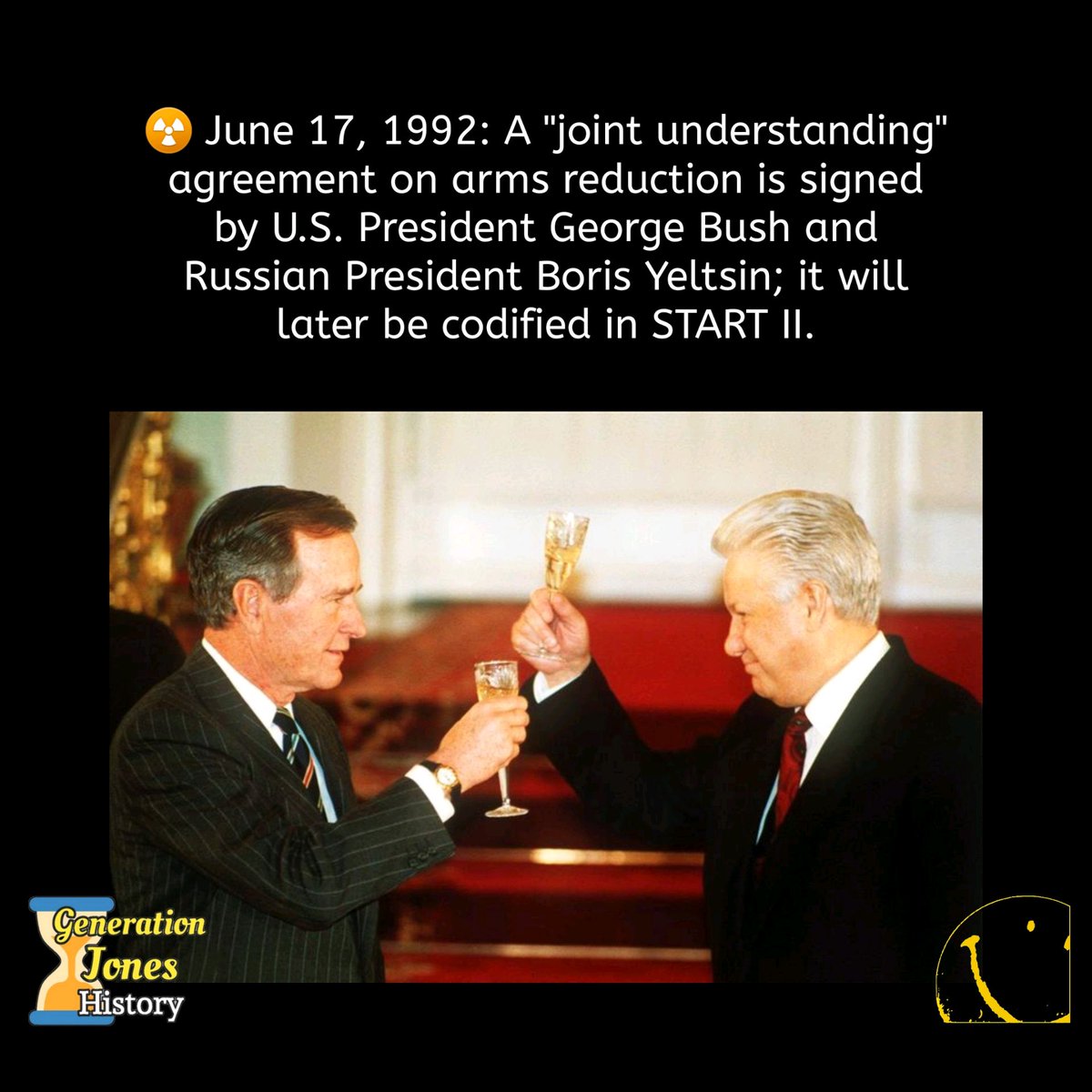 ☢️ June 17, 1992

#1990s #worldhistory #georgebush #borisyeltsim #saltII #Russia #history #ushistory #politics
#generationjones #generationx #babyboom