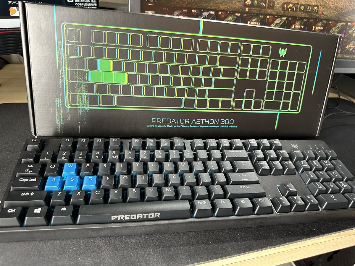 HIDEYUKI602's tweet photo. JPL 2023 SPRING SPLIT準優勝の景品
ゲーミングキーボード「PREDATOR AETHON 300 」届きました!
ありがとうございます🙏
#JPLWOT #Predator https://t.co/3pWl4jZIaa