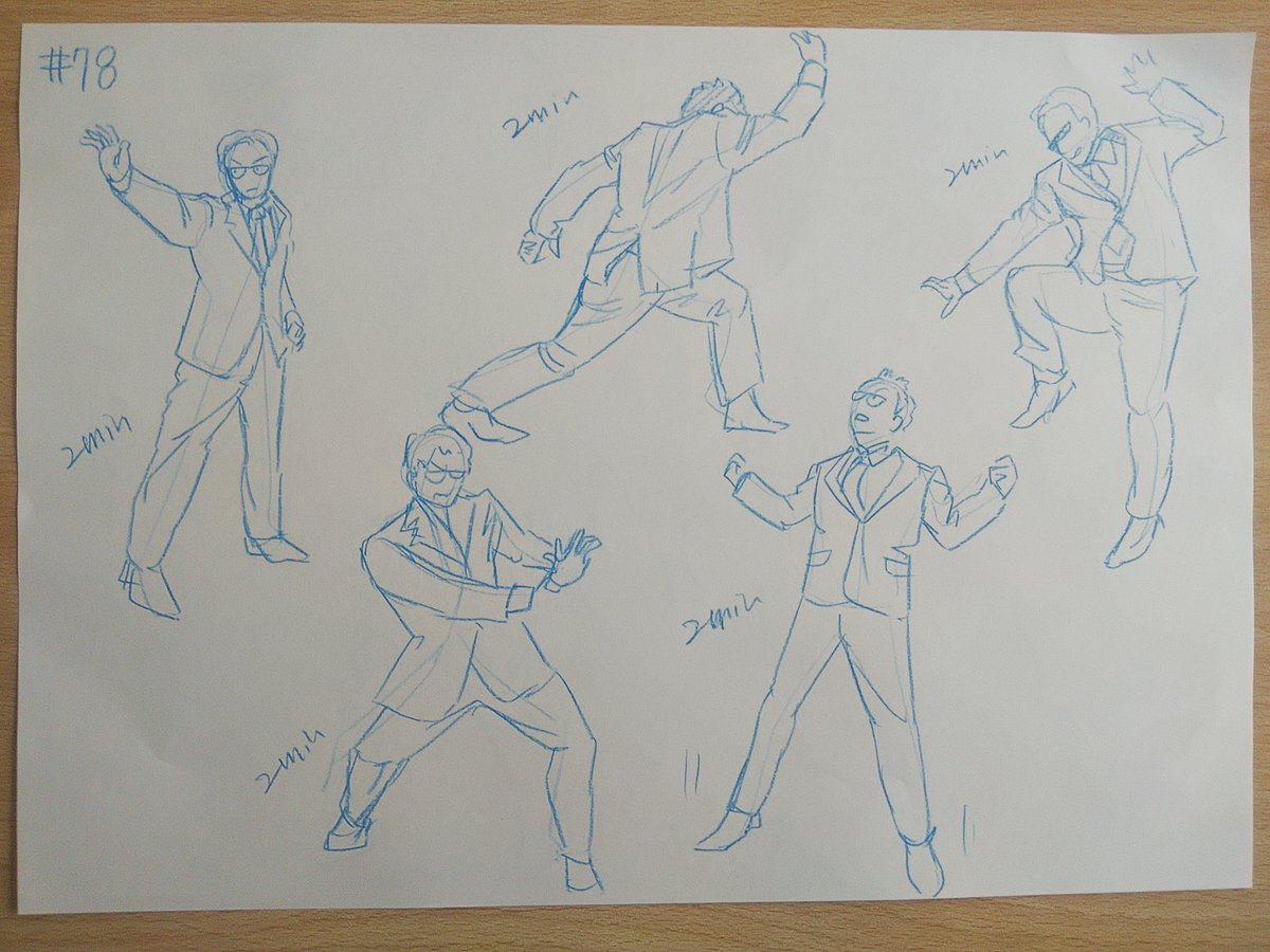 #さとまこクロッキー
#今日のクロッキー

＃77&amp;78
カラオケ&amp;…
78、3カット目でボーリングかなと思ったけど、どんな場面だったんだろう？ 跳ねてる状態をどう描くか悩みました。 https://t.co/oZbObzNN0Q