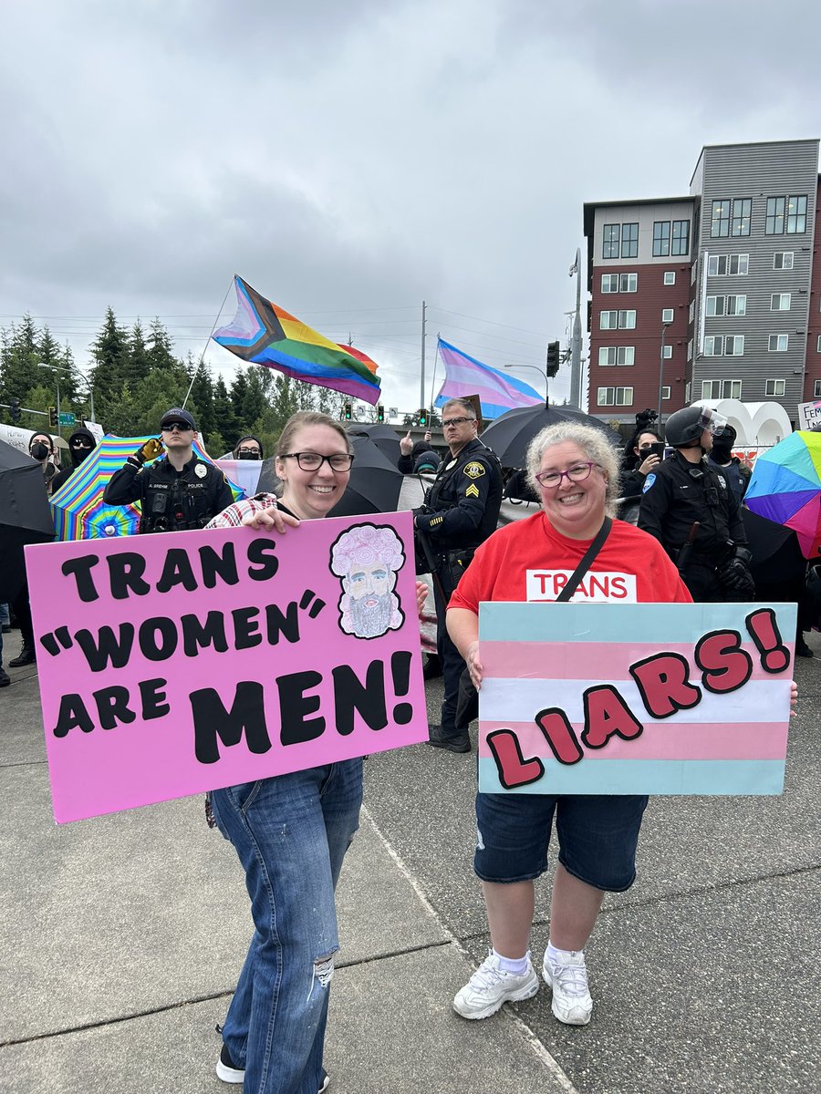 I could really say a lot….but I think I will let our signs do the talking!
#TransWomenAreMEN!!