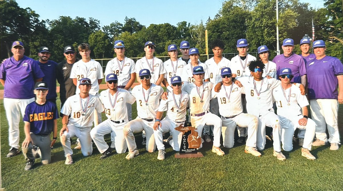 We are so proud of this team! ⚾️34-7 Record (Program Record) ⚾️Conference Champs ⚾️District Champs ⚾️Regional Champs ⚾️Final Four Appearance ⚾️MHSAA State Runner-Up #AllForHim