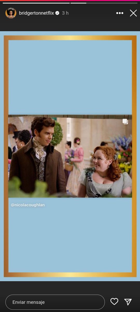 I actually didn't notice that they chanced the background of ig story! Well, it's time to say goodbye to Queen Charlotte and update the Bridgerton's feed 💛

#Polin #bridgerton #Tudum
