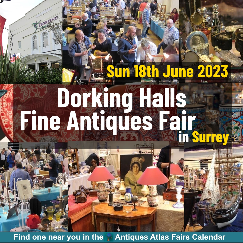 On today in sunny #Surrey Dorking Halls Fine Antiques Fair 
More info ..
antiques-atlas.com/antique_fair/d… 
Decorative antique fair across two halls up to 120 stands. Offering a huge variety of antiques & decorative arts. 10.30am 4.00pm
@dovehousefinea1
@DorkingHalls
#antiquefair #antiques