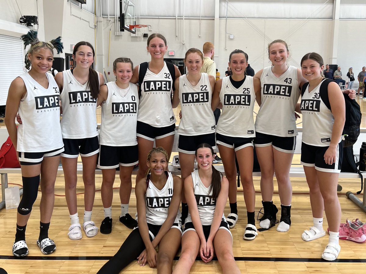 @GbballLapel played competitively @ Charlie Hughes Live event! ⌛️ w/ 2 big wins!!! @_TaylorMroz hit 5-3💣 GM 1, GM 2 @laniah_wills hit clutch FT in double OT sudden ☠️ vs Reitz! ❤️‍🔥 #TeamBall 4GM @laniah_wills 19 ppg @MaddyPoynter 15 ppg 🖤💛 ⁦#JuneBall #LetsGrOw