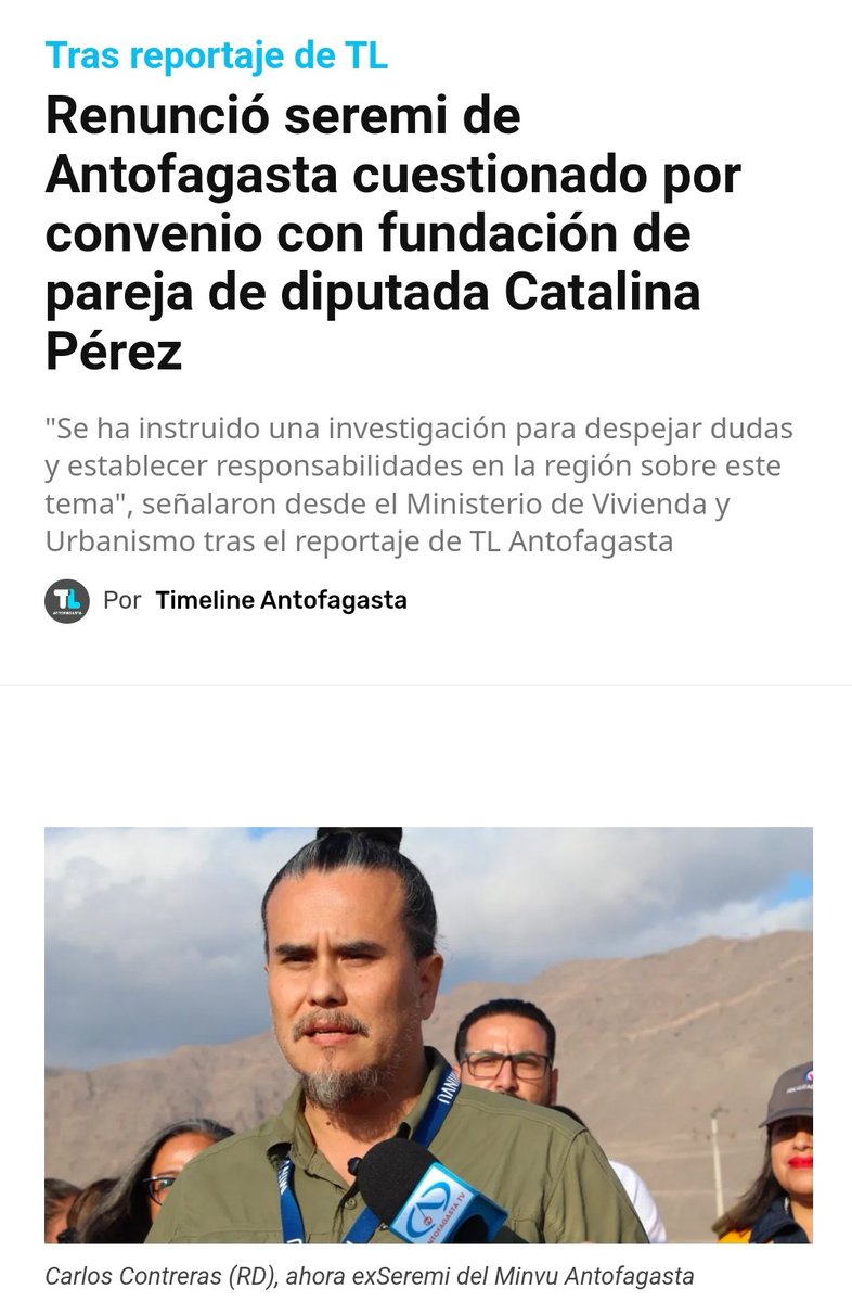 <a href="/CatalinaPerezS/">Catalina Pérez Diputada</a> Si todo es falso, porque le piden renunciar al seremi?🤔
#Antofagasta #Chile #DatosSonDatos