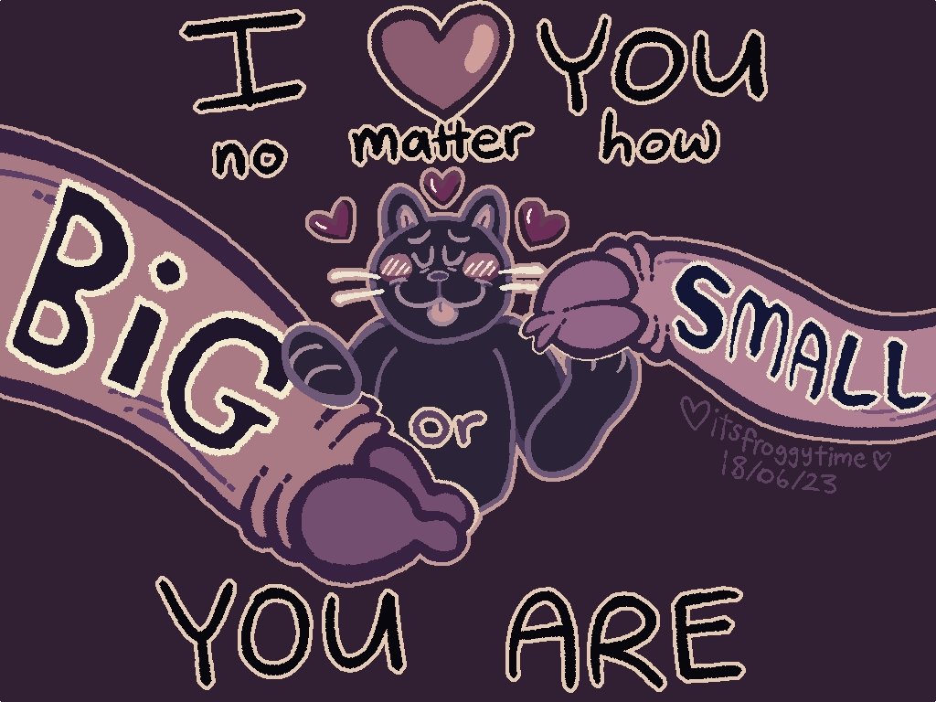 ItsFroggyTime's tweet photo. "I love you, no matter how BIG or SMALL you are"
[18/06/23]
#anthroart #furryart #nsfw_art #itsfroggytime https://t.co/fHn9kPGicN