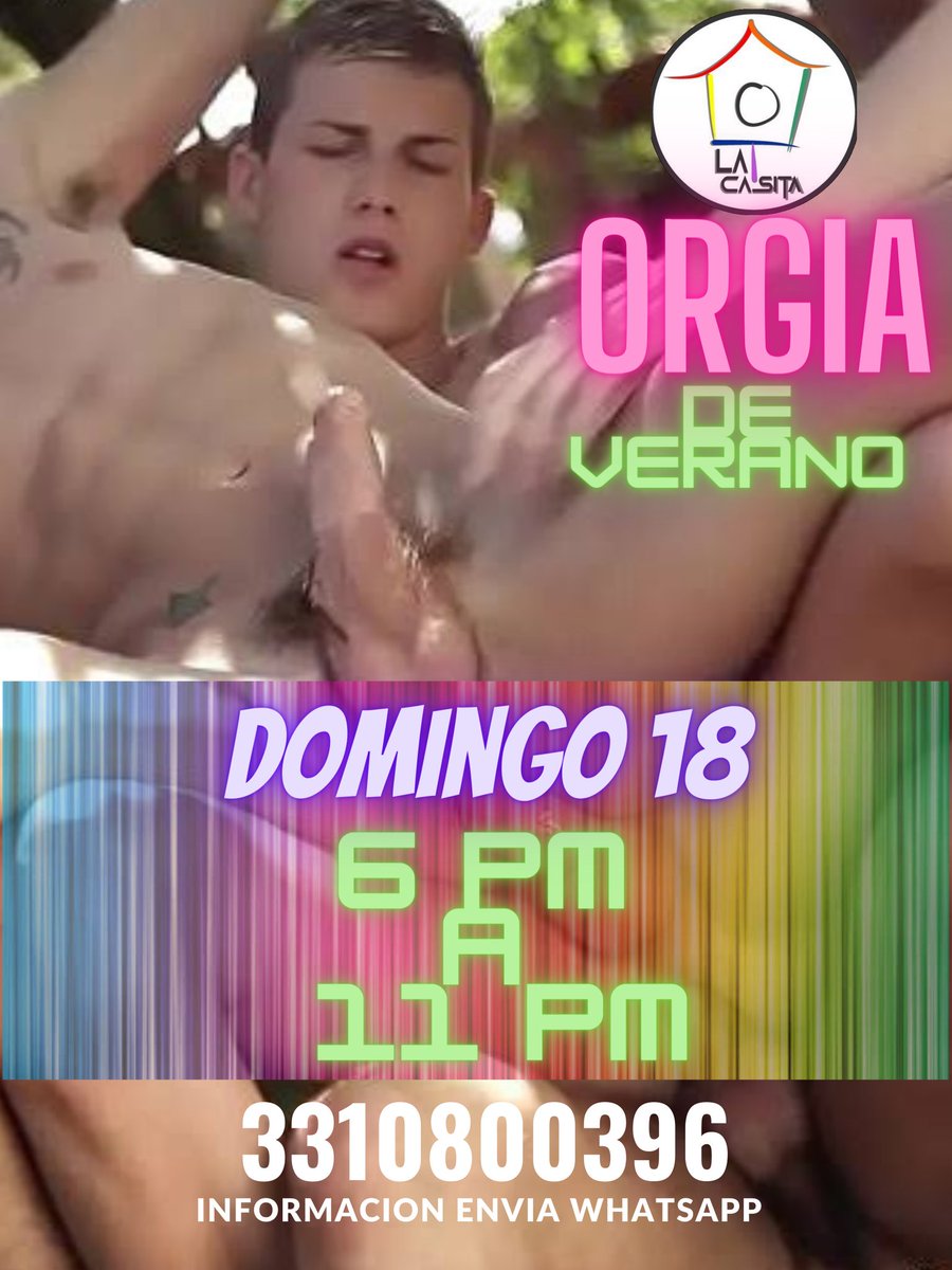 guadalajara_gay's tweet photo. Como ustedes lo pidieron
Aqui @LaCasitaGay abren sus puertas mañana para esta #orgia #deverano
Den
❤ ya tengo pase
🔂 pediré mi pase
😈🥚💦🔥🍑
Mas informacion con nosotros
#cruising #gay #gaygdl #encuentros https://t.co/IPFozxJwwy