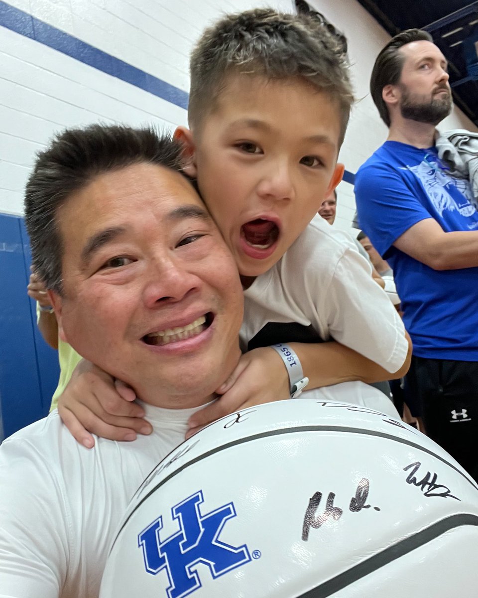 My heart may explode from the happiness of taking Gabriel to his first @UKCoachCalipari Father-Son camp. He had so much fun, but not nearly as much as me on this wonderful Father’s Day weekend. #BBN #WeAreUK