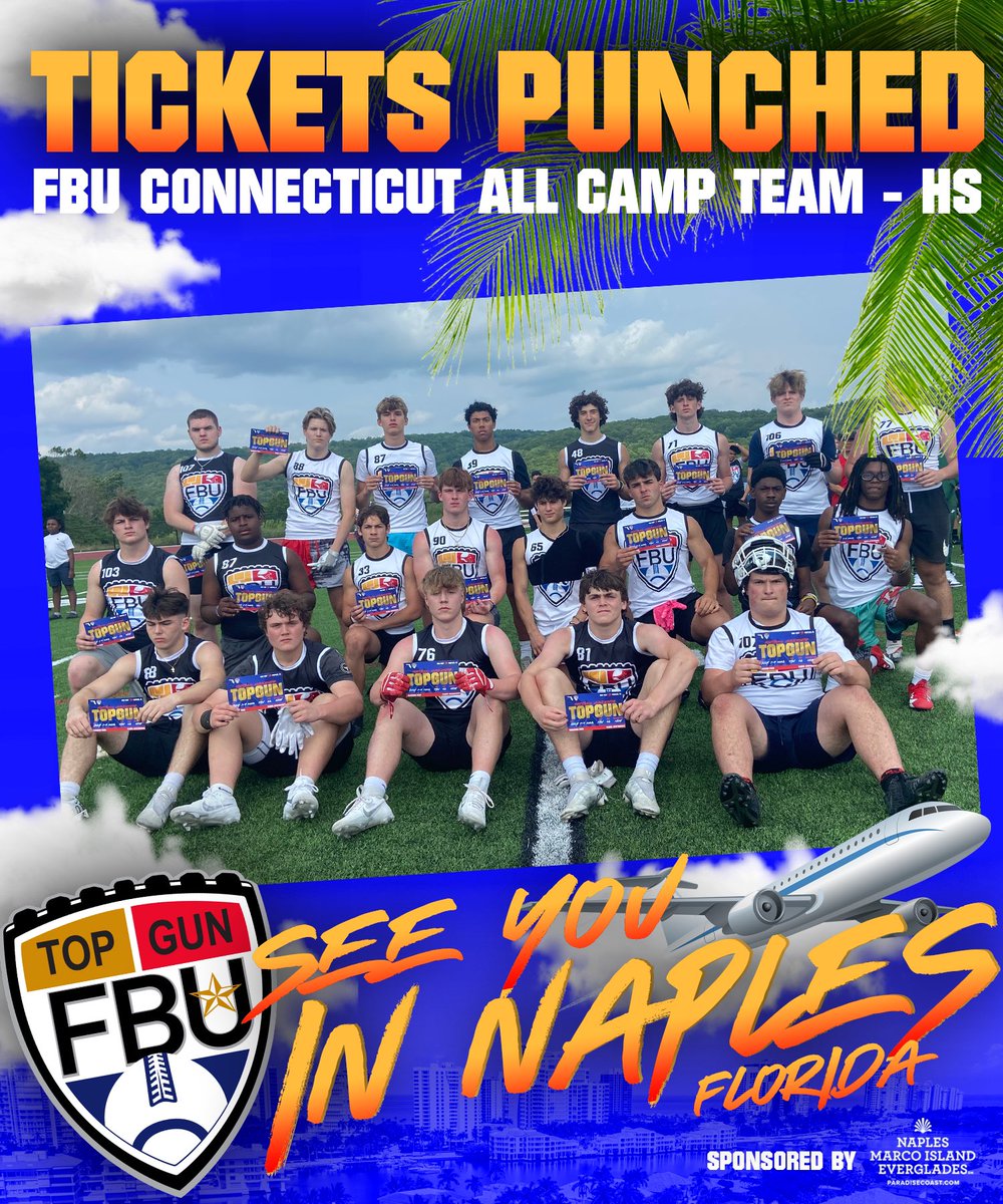 ALL CAMP TEAM 🌴

Congratulations to these High School athletes on being selected as the top athletes in their position group for the weekend ✅

Your tickets to Naples, FL for FBU Top Gun are punched ✅

#FBU #GetBetterHere