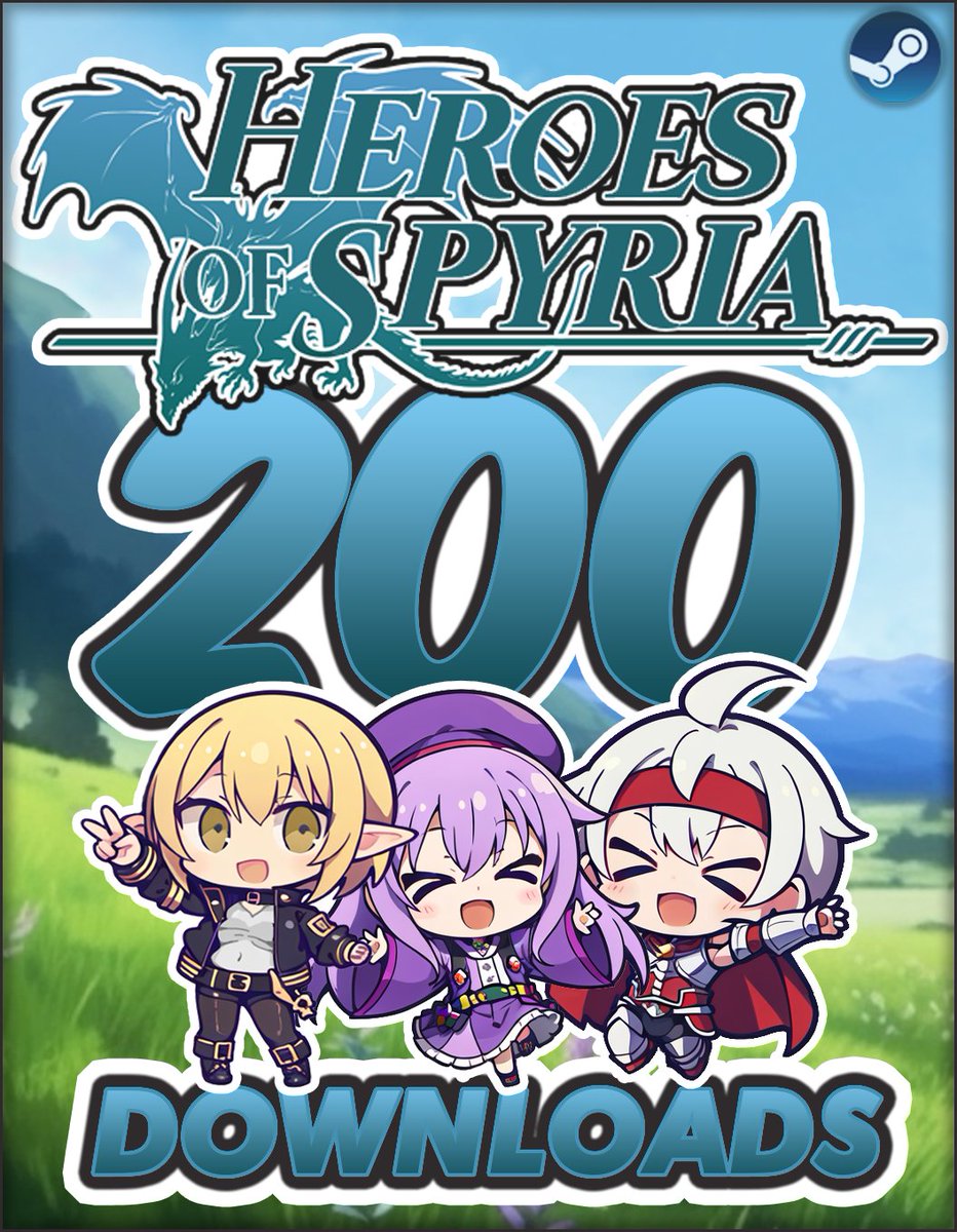 ⭐️Heroes of Spyria⭐️has crossed 200 units sold on Steam! 😍
Thanks to everyone who has bought the game and experienced Spyria. You folks are the best! 💕
#rpg #JRPG #indiegame #IndieGameDev #steam #pixelart #indiewatch #retrogames #HeroesOfSpyria